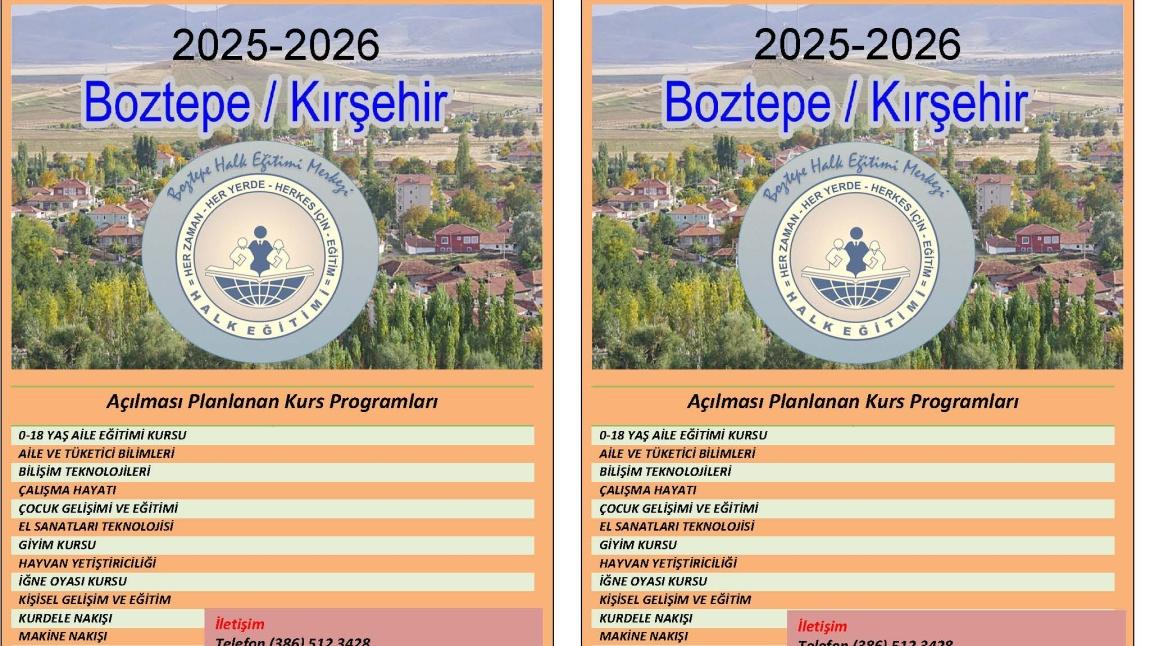 2025-2026 Eğitim Öğretim Yılı Kurslar
